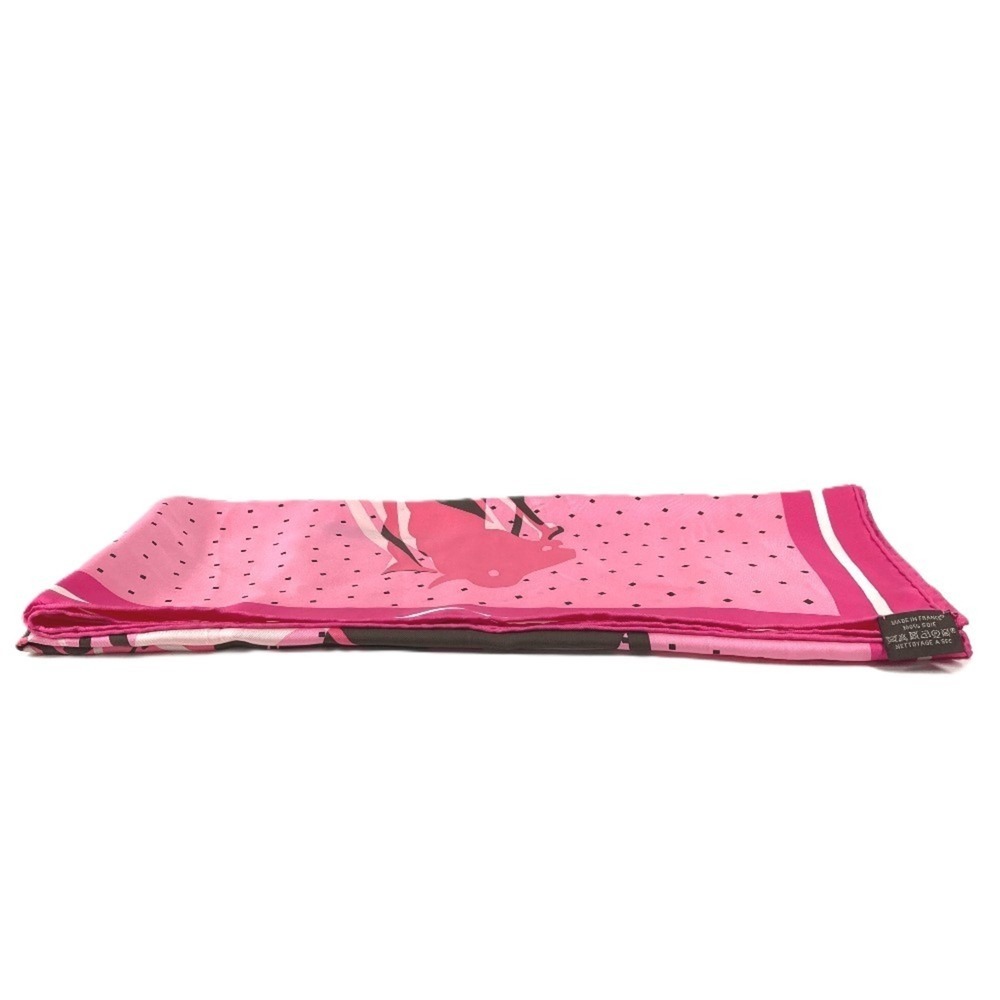HERMES Authentic Pink Silk Scarf - Picture 12 of 13